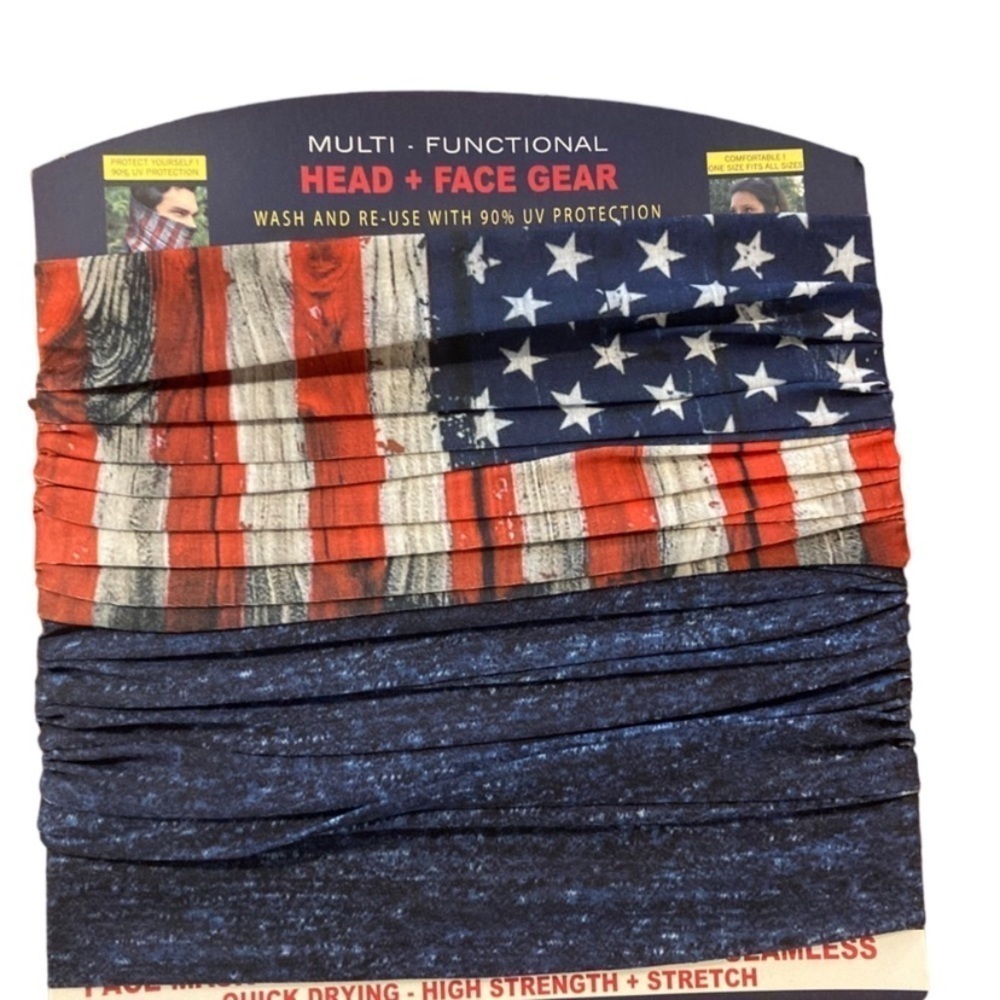 Olympic spirit ! 2 pkUnisex patriotic uv neck gaiter - Picture 1 of 2